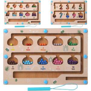 Fa Számláló Labirintus - Mágneses Gyöngyökkel - 3+