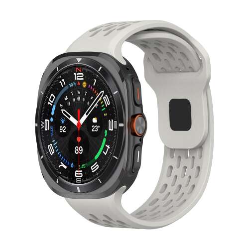 Galaxy Watch 7 Ultra szary perforowany magnetyczny pasek silikonowy
