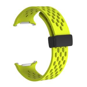 Galaxy Watch Ultra neon gelbes perforiertes magnetisches Silikonarmband, 24mm - Cellect