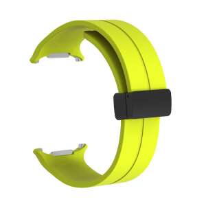 Pasek silikonowy magnetyczny neonowo zielony do Samsung Galaxy Watch 7 Ultra - Pasek do inteligentnego zegarka