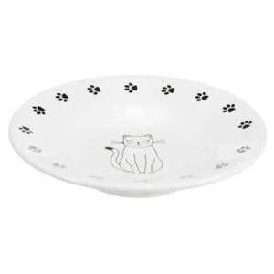 Trixie kerámia tál macskáknak, fehér színben, mancsnyom mintával, 0,2l űrtartalommal - Trixie