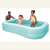 Family enjoying Intex inflatable pool, 229 x 147 x 46 cm, blue and white