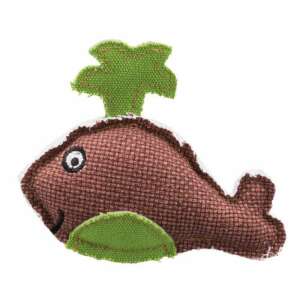 Trixie Be Nordic Whale macskajáték, barna bálna zöld úszóval és farokkal, 12cm - Trixie