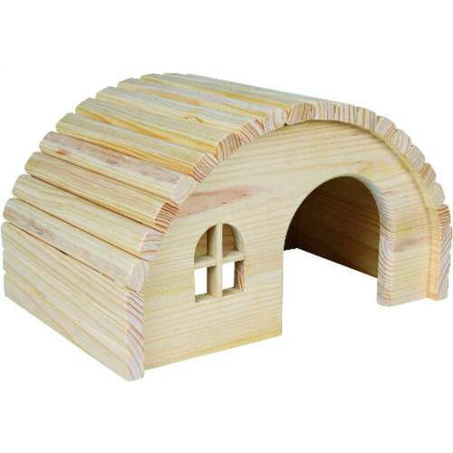 Trixie fa ház tengerimalacoknak, Manzárdtetős ház tengerimalacok részére, 29x17x20cm, fenyőfából, szögek nélkül