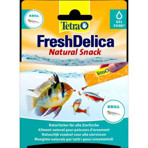 Tetra Fresh Delica Krill Natur Snack für Zierfische, 48g, Gel-Futter