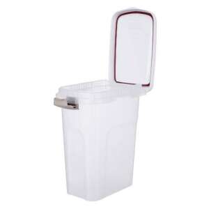 Trixie műanyag táptartó 15 literes, átlátszó és fehér, fedéllel és fogantyúval - Kisállateledel tároló
