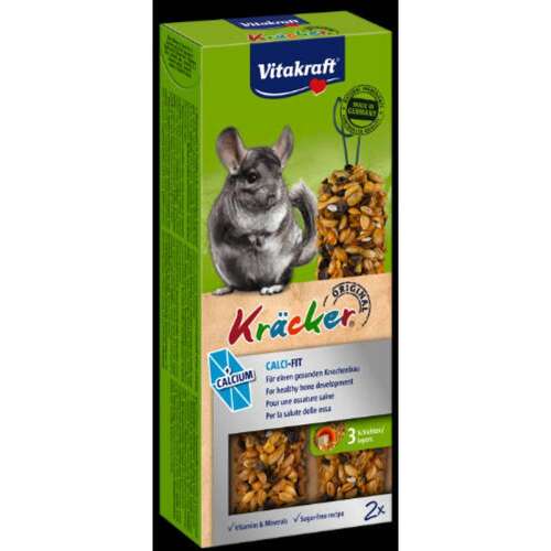 Vitakraft Kracker Dupla Rúd (Calci Fit) - cincsilláknak való kalciumos csemege, 2 db-os csomag