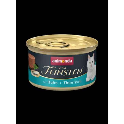 Animonda Vom Feinsten nedvestáp macskáknak csirkével és tonhallal, 85g-os doboz