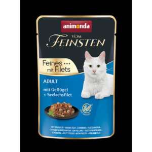 Animonda Vom Feinsten Fines Filets Felnőtt Macskaeledel Baromfival és Tengeri Lazacfiléval - Animonda