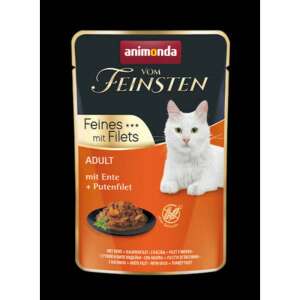 Animonda Vom Feinsten Fines Filets felnőtt macskaeledel kacsa és pulykafilével, 85g tasak - Animonda