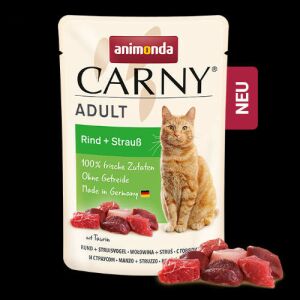 Animonda Carny Adult Karma dla Kota - Wołowina i Strusia, 85g Saszetka - Karma dla kotów