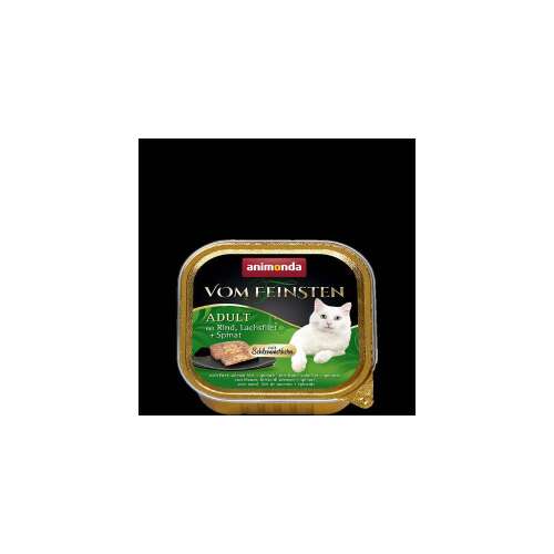 Animonda Vom Feinsten Gourmet Adult Nassfutter für Katzen mit Rind, Lachsfilet und Spinat, 100g