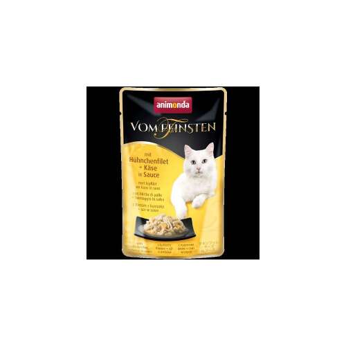 Animonda Vom Feinsten tasakos csirkemell és sajt szószban nedves macskaeledel