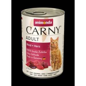 Animonda Carny Adult macskaeledel, marha és szív, gabona mentes, 400g konzerv - Animonda
