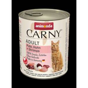 Animonda Carny Adult nedves macskaeledel, pulyka, csirke és garnélarák, 800g-os doboz - Animonda