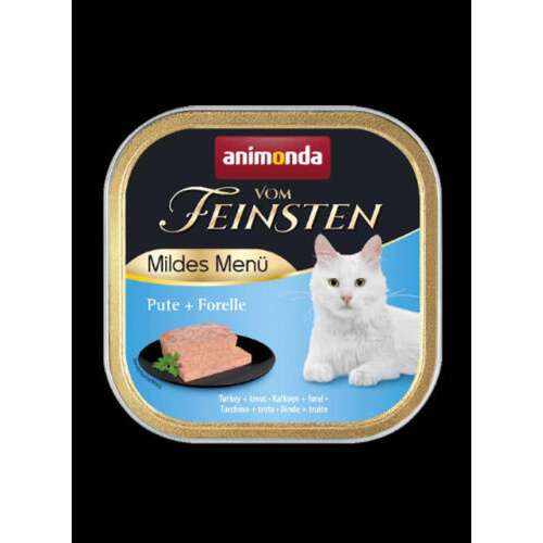 Animonda Vom Feinsten Adult Mildes Menu nedves macskaeledel, pulyka és pisztráng ízű, 100g