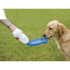 Savic Aqua Vízadagoló kutyáknak, kék, 0,8l, hordozható vizes palack kutyáknak, kutyavíz palack, utazó vizes palack kutyáknak - Savic