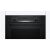 Close up front view of Bosch Serie 4 HBA534EB3 Black Built-in Oven