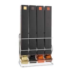Ilsa 129300 coffee capsule holder, chrome steel, for 4 boxes of capsules - Coffee Capsule Holder & Stand