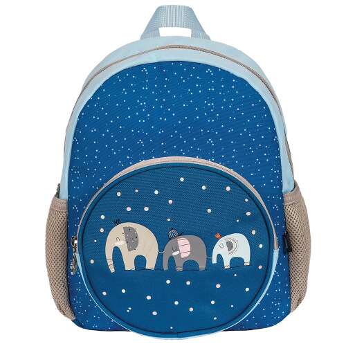 Daemi kék óvodai hátizsák elefánt mintával, 31x24x9 cm