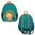 Happy Jungle óvodai hátizsák, türkiz színű, oroszlános mintával, Daemi, elülső és hátsó nézet