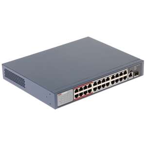 HIKVISION 24 portos PoE switch, 2 uplink porttal - Hikvision