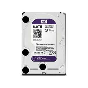 Western Digital WD Purple 8TB Surveillance Hard Drive, SATA 3, 64MB Cache - Internal Hard Drife