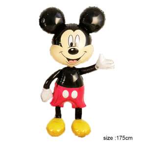 Balon Mickey Mouse din folie, 175 cm înălțime, airwalker, negru și roșu - Baloane