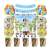 Bluey Party Tableware Set for 10 Children, 127 pcs, including flags, tablecloth, napkins, cups, plates, straws, spoons, forks, knives + balloons, blue and green 109337387