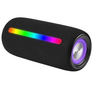 Stripe Bluetooth hangszóró RGB fénycsíkkal, ferde nézet - Tracer