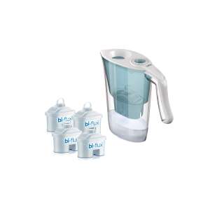 Laica Carmen water filter pitcher with 4 bi-flux filter cartridges