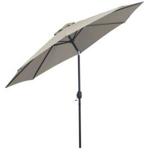 Gray garden umbrella with crank, 300 cm diameter - Parasol