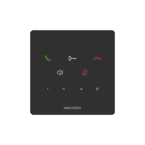 Hikvision DS-KH6000-E1 9-button indoor intercom station with touch buttons, microphone, speaker, and PoE - Hikvision Intercom