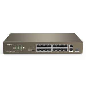 24-Port PoE Switch 10/100 Mbps, 2 Gigabit RJ45 Ports, 1 Gigabit SFP Port - TENDA TND-TEF1126P-24-250W-V30