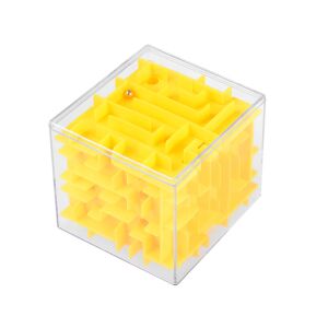 Žltá 3D Otočná Labyrintová Kocka - Zručnostná Hra - Logické hry