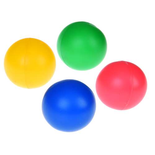 Set mit 4 bunten Gummibällen, perfekt für Kinder zum Spielen