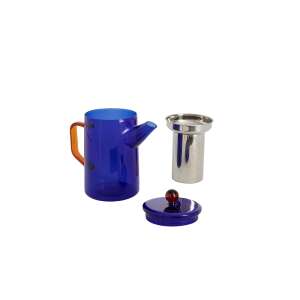 Teáskanna CREATE infúzióval, Ambar Collection, űrtartalom 350 ml, max. 120ºC, mosogatógép/mikrohullámú sütő kompatibilis, boroszilikát üveg anyagú, kék