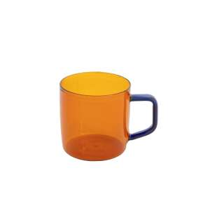 4 db CREATE üvegbögre készlet, Ambar Collection, űrtartalom 210 ml, max. 120ºC, mosogatógép/mikrohullám kompatibilis, narancssárga