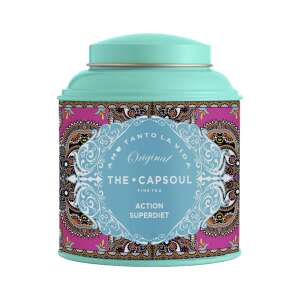 The Cap Soul Action Superdiet tea kék dobozban, rózsaszín és arany mintával - The Cap Soul
