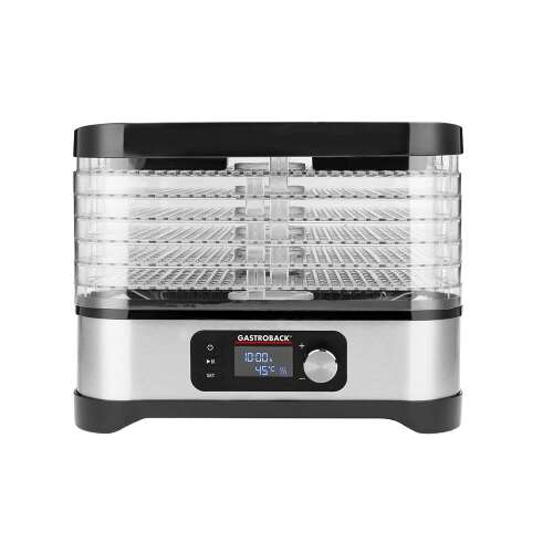 Deshidratator de alimente Gastroback Natural Plus, 6 tăvi, oțel inoxidabil