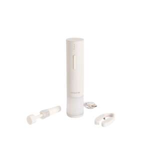 Електрически тирбушон CREATE с нож за фолио, вакуумна помпа и USB зарядно - Отварачка за вино и коркшот