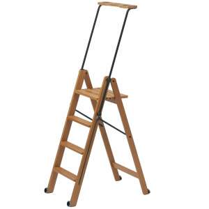 Сгъваема стълба Arredamenti Italia Tuscania с 4 стъпала, черешово дърво - Стълба и стойка