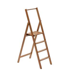 Сгъваема стълба Arredamenti Italia Kimora с 4 стъпала, черешово дърво - Стълба и стойка