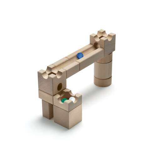 CUBORO fa golyópálya játék, építőkockák, építőkészlet, STEM tanulás, oktató játék, gyerekjáték, játékkészlet, golyópálya, mágneses kockák