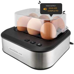 Fierbător de ouă Proficook, PC-EK 1276, capacitate 6 ouă, 3 programe de gătit, cronometru, ușor de utilizat, semnal sonor de sfârșit, fără BPA, ușor de curățat, oțel inoxidabil - Aparate de fiert ouă