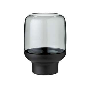 Лампа за растително масло Stelton, Hoop hurricane, H 17 см, корпус от стъкло и неръждаема стомана, елегантен дизайн, 100% растително масло, черен