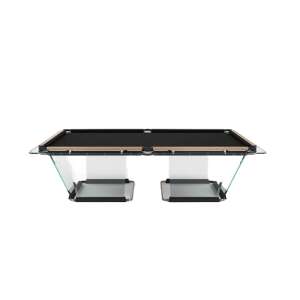 Masă de biliard Teckell Crystal, L 260 cm, bronz, cu pânză neagră - Biliard