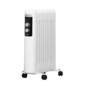 Elektromos fűtés kerekekkel H.Koenig, WARM90, olajjal, 9 elem, integrált termosztát, 3 teljesítményfokozat, túlmelegedés elleni védelem, visszajelző lámpa, kompakt kivitel, hangtalan, 2000 W,