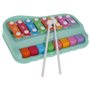 2 az 1-ben xilofon és zongora - zöld