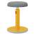 Leitz Ergo Cosy Active adjustable height sit-stand stool in yellow with grey seat